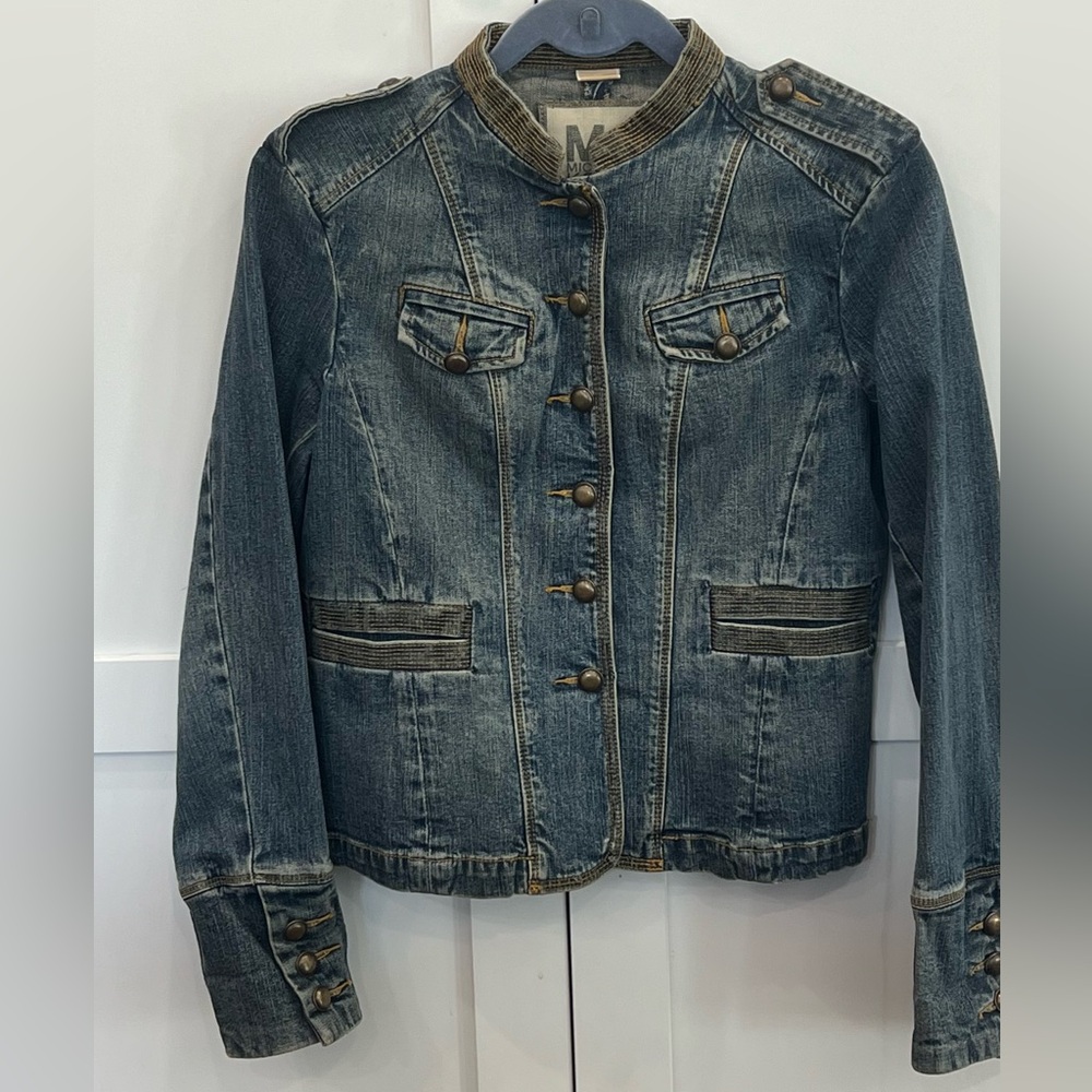 Michael Kors Super Cute Military Style Denim Jacket